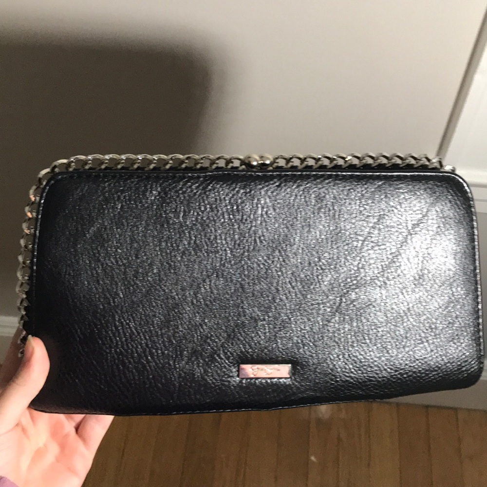 Black Leather Clutch